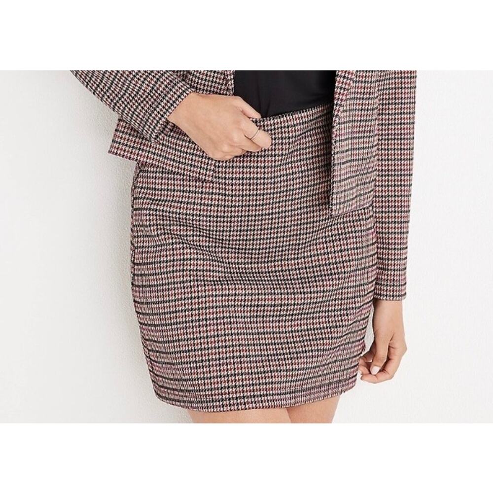 Maurices Houndstooth Plaid Mini Skirt XL High Rise